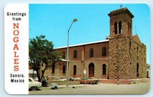 NOGALES, Sonora Mexico ~ PURISIMA CONCEPSION CHURCH  c1960s Cars  Postcard