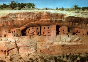 VINTAGE POSTCARD CONTINENTAL SIZE BALCONY HOUSE AT MESA VERDE PER MUSEUM