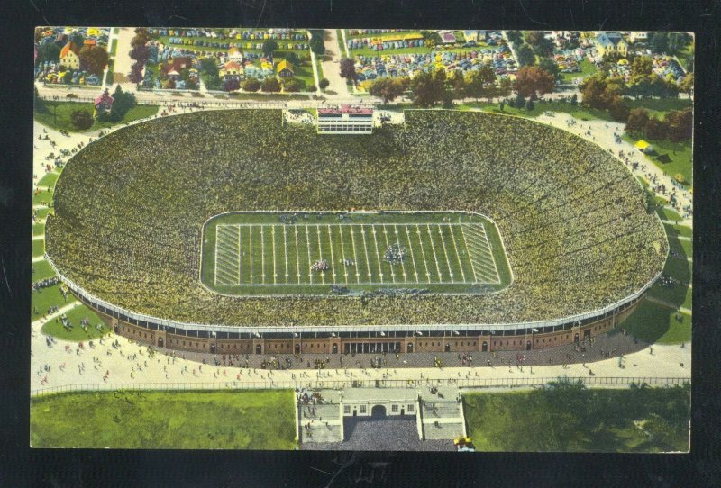 ANN ARBOR MI UNIVERSITY OF MICHIGAN WOLVERINES FOOTBALL STADIUM POSTCARD