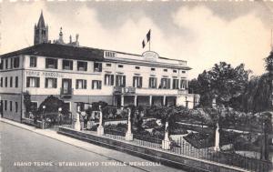 ABANO TERME PADUA VENETO ITALY STABILIMENTO TERMALE MENEGOLLI POSTCARD 1956