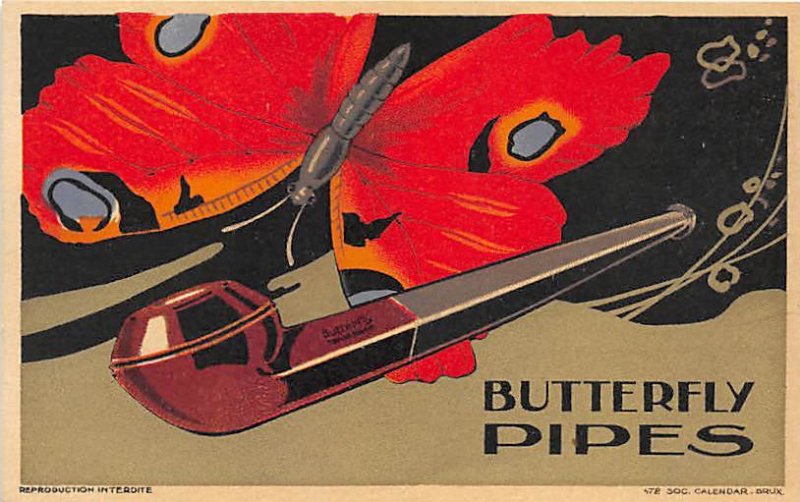 Butterfly Pipes Advertising Unused 