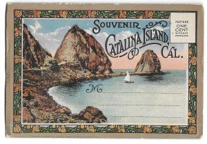 Catalina Island, California Souvenir Post Card Fold Out, unmailed