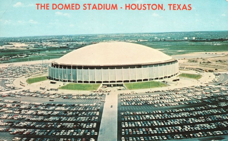 Vintage Postcard The Domed Stadium Aerial View Sports Stadium Houston Texas TX