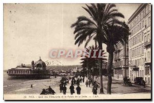 Postcard Old Nice Quai des Etats Unis and the Palais de la Jetee