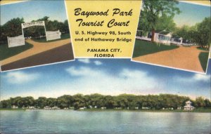 Panama City Florida FL Motel 1930s-50s Postcard