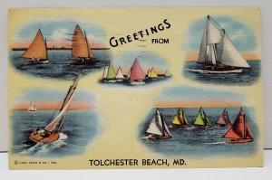 Tolchester Beach, Maryland Postcard 1948