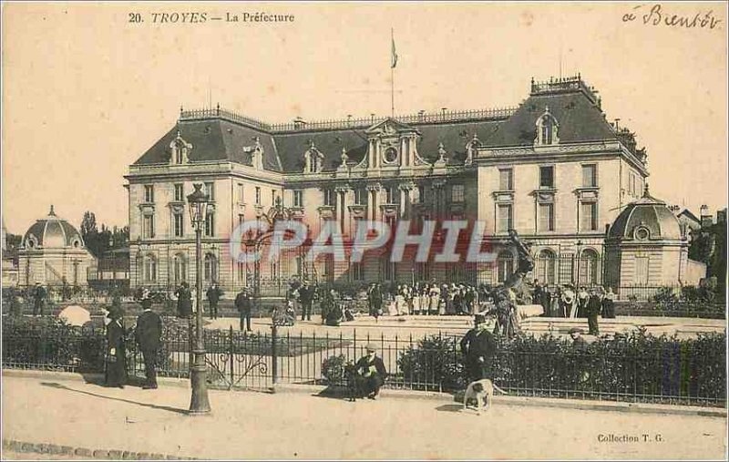 Old Postcard Troyes La Prefecture