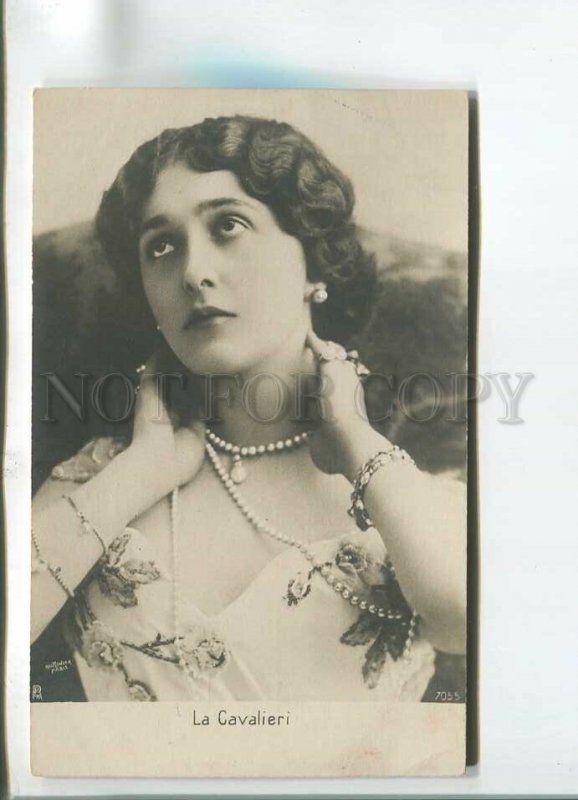 482282 Lina CAVALIERI Italian OPERA Singer w/ Pearl Vintage PHOTO REUTLINGER