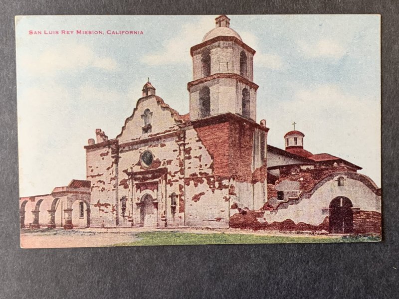 San Luis Rey Mission CA Litho Postcard H1161085600