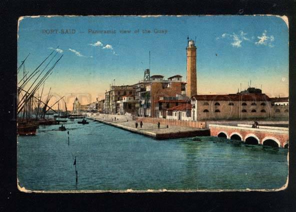 042867 LIGHTHOUSE in Port-Said EGYPT Vintage PC