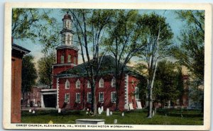 Postcard - Christ Church, Where Washington Worshipped - Alexandria, Virginia