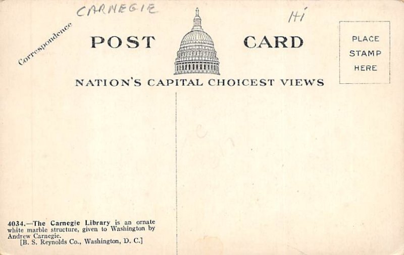 Carnegie Library Washington, Washington DC USA