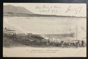 Mint Madagascar RPPC Real Picture Postcard Fort Dauphin July 14 1903 Party