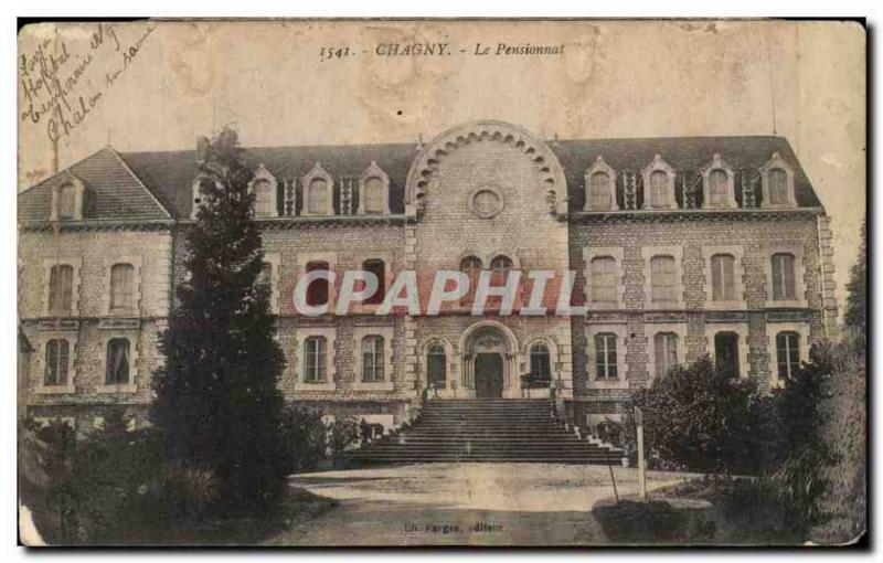 Old Postcard Chagny Boarding house