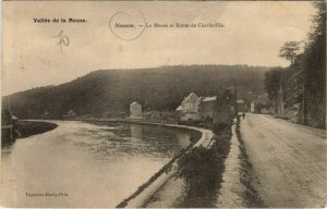 CPA NOUZON - La Meuse et Route de CHARLEVILLE (135796)