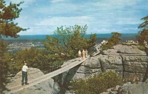 CHATTANOOGA TN, Tennessee WALKING~SWING-ALONG BRIDGE~Lookout Mountain Postcard