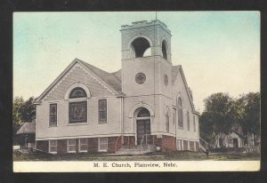 PLAINVIEW NEBRASKA METHODIST EPISCOPAL CHURCH VINTAGE POSTCRD 1908