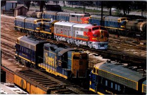 Postcard TRAIN SCENE San Bernardino California CA AN4092