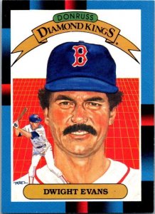 1987 Donruss Baseball Card Dwight Evans Boston Red Sox sk20721