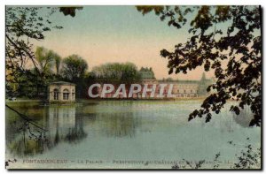 Old Postcard Fontainebleau The castle Perspective Palace and the & # 39etang