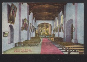 California SAN GABRIEL MISSION Interior Founded 1771 - Divided Back