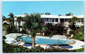 NAPLES, Florida FL ~ Roadside ANCHORAGE MOTEL Pool 1960s Collier County Postcard