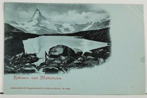 Riff-elsee und Matterhorn c1899 Switzerland Suisse Postcard G14