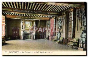 Old Postcard Cheverny Chateau La Salle Des Gardes