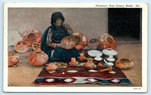 ARIZONA ~ Native American ~ NAMPEYA HOPI Pottery Maker 1941 Linen Postcard