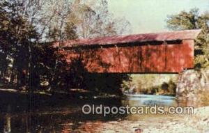 Perrintown, Clermont Co, USA Covered Bridge Postcard Post Card Old Vintage An...