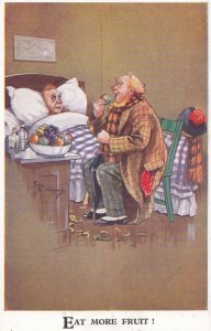 Defy Old Age Growing Old By Eating Healthy Fruit Comic Postcard
