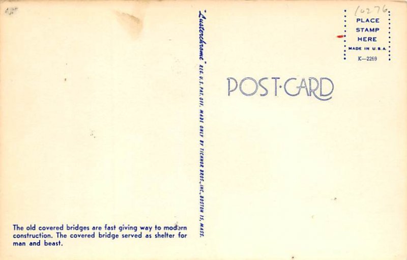 Old Covered Bridge Postcard