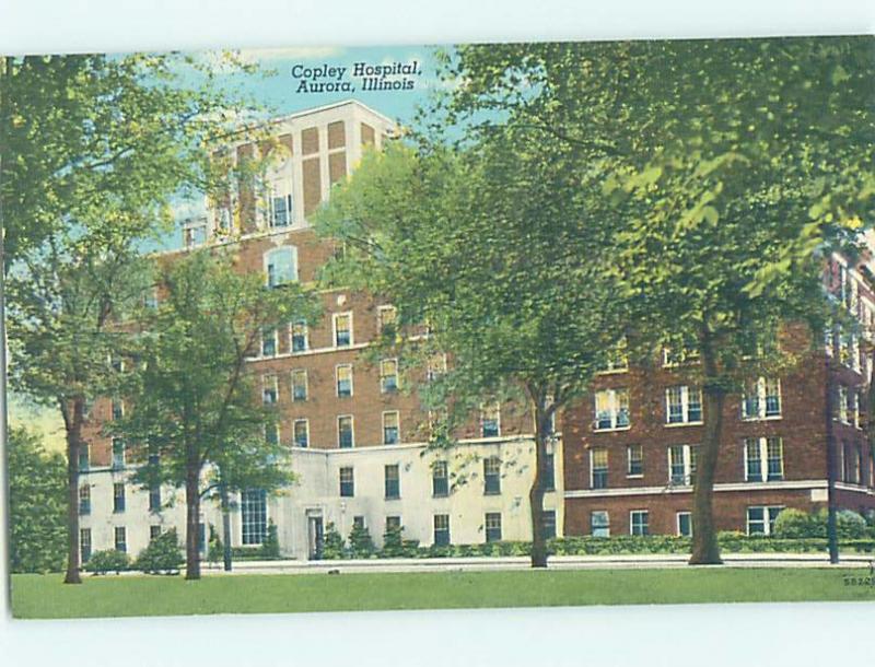 Unused Linen HOSPITAL SCENE Aurora - Near Chicago Illinois IL W2783