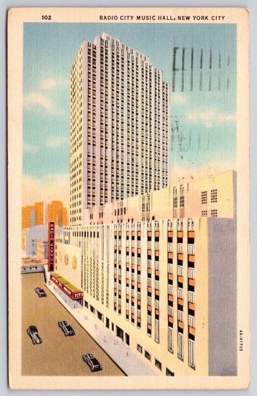 New York City NY Radio City Music Hall Downtown Linen Cancel WOB