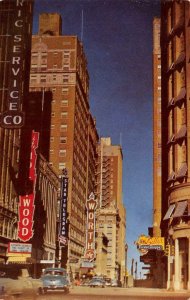 West 7th Street Scene FORT WORTH The Canyon Texas c1950s Vintage Postcard