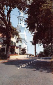 Wellfleet Cape Cod Massachusetts 1950s Postcard First Congregational Church