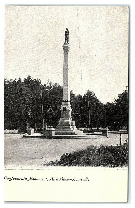 Confederate Monument, Park Place, Louisville, KY Postcard *7C2