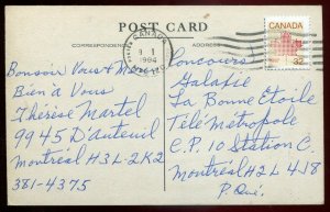 h2646- ST. ADOLPHE D'HOWARD Quebec Postcard 1950s Village Road