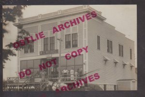 Gleason WISCONSIN RPPC c1910 GENERAL STORE W.C. Weisel nr Merrill TINY TOWN! KB