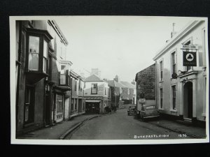 BUCKFASTLEIGH, CENTRAL GARGAGE SIGN & KINGS ARMS c1950s RP Postcard by K.E. Ruth