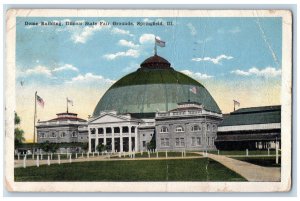 1921 Dome Building Illinois State Fair Grounds Springfield IL Postcard