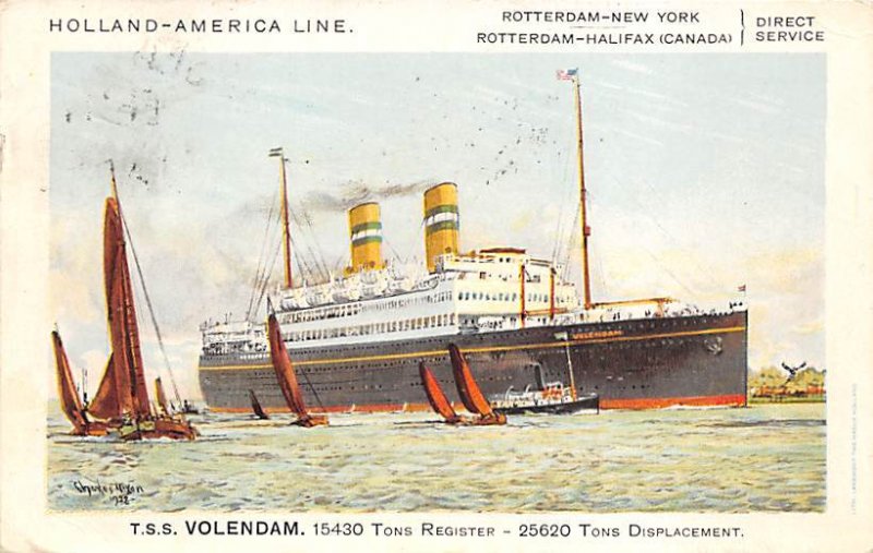 SS Volendam Holland-America Line Ship 