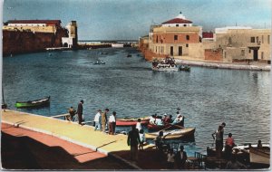 Tunisia Bizerte L'Entree du Vieux Port Vintage RPPC C156