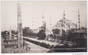 RP: Constantinople , Turkey , 00-10s : La Place Sultan-Ahmed, la Mosquee et l...