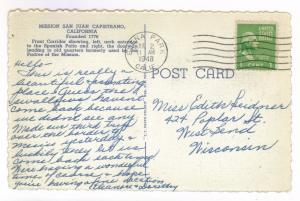 Buena Park, California to West Bend, Wisconsin 1948 PC, Mission Capistrano