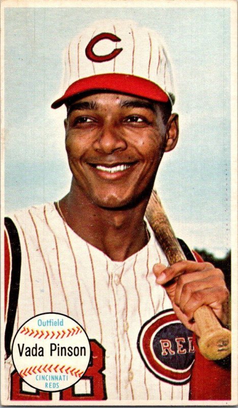 1964 Topps Baseball Card Vida Pinson Cincinnati Reds Sk0589a