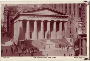 THE SUB-TREASURY NEW YORK CITY NY RPPC A REAL ROTARY PHOTO ON RAJAR BROMIDE CARD