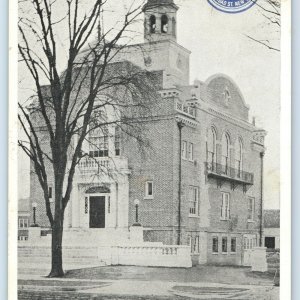 c1910s Roselle, NJ Borough Hall White Atlas Portland Cement Advertising Card A11