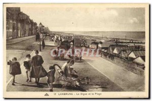 Old Postcard Langrune La Digue and the Beach