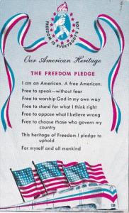 Freedom Train Postcard The Freedom Pledge